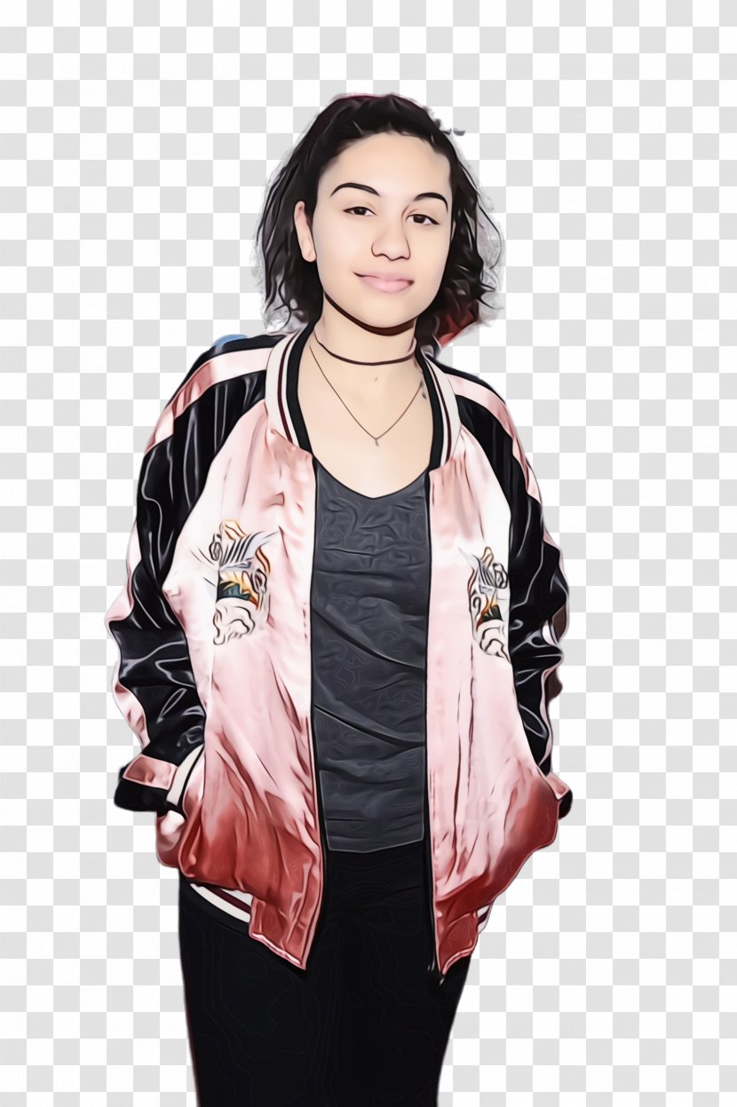 Jingle Ball Tour 2016 Alessia Cara Fashion TD Garden Leather Jacket - Paint - Coat Black Hair Transparent PNG