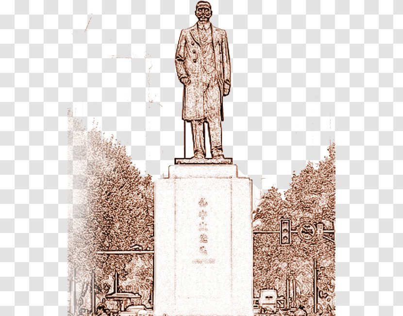 Sculpture Statue Download - Classical - Painted Like Sun Yat-sen Transparent PNG