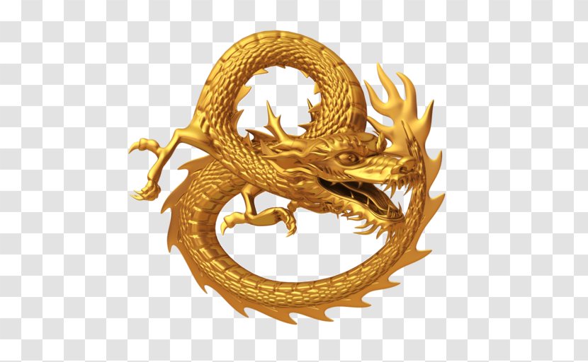 Royalty-free Chinese Dragon Clip Art - Gold Transparent PNG