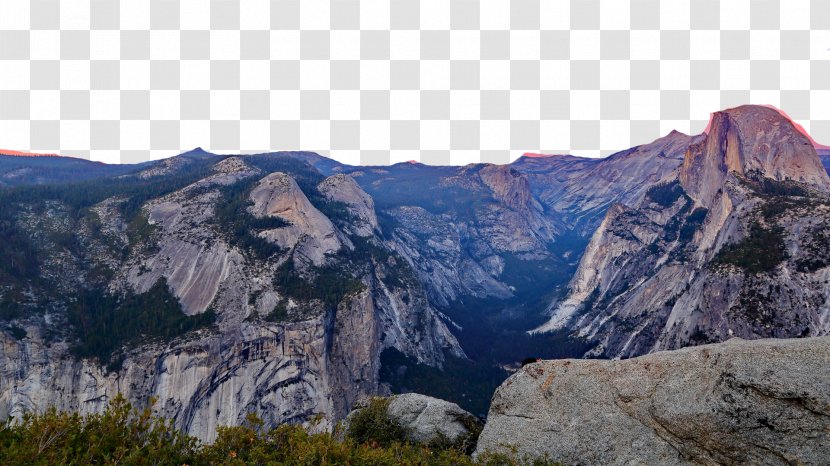 Yosemite Falls Half Dome El Capitan Valley Tunnel View - California National Parks Transparent PNG