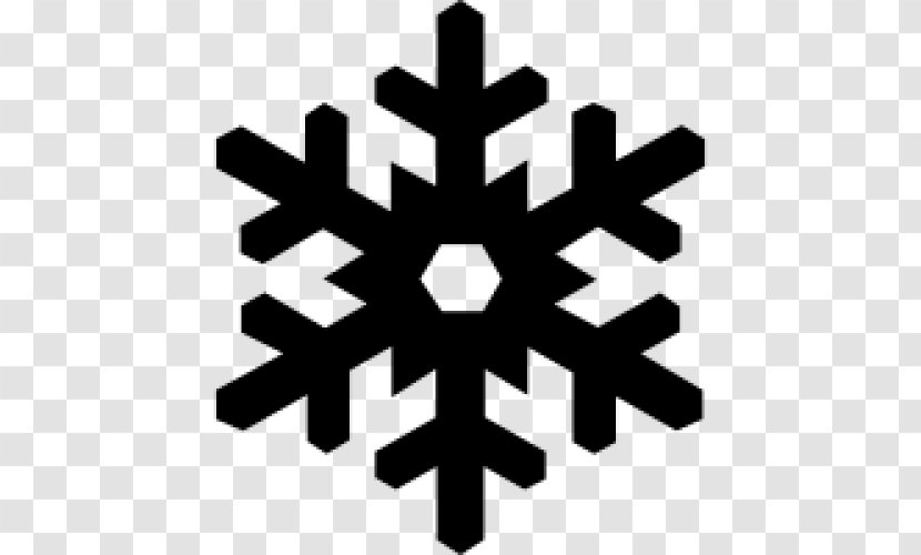 Snowflake Shape Clip Art - Black And White Transparent PNG