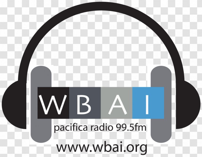 Headphones Logo WBAI New York City FM Broadcasting - Broadcast Flyer Transparent PNG