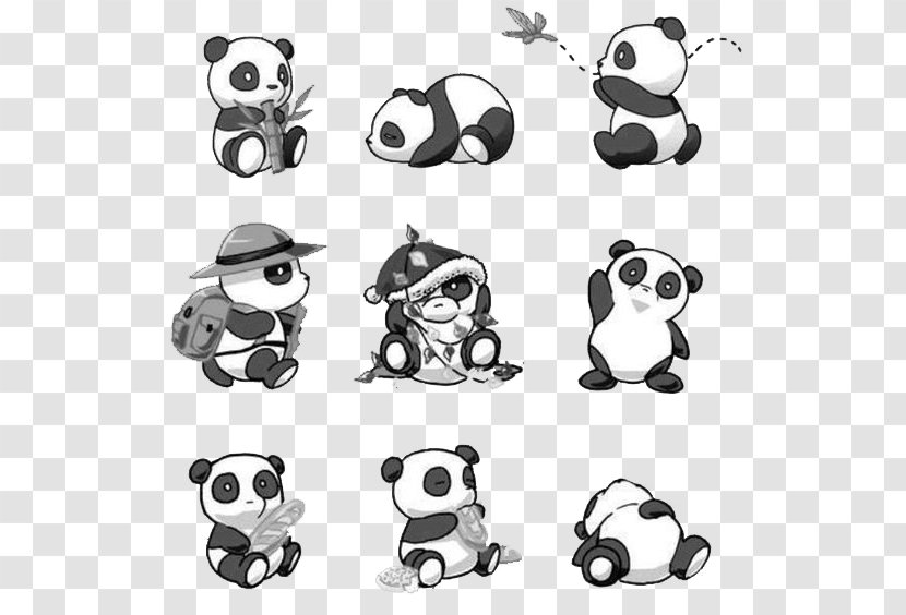 Giant Panda Clip Art - Eyewear - Large Collection Transparent PNG