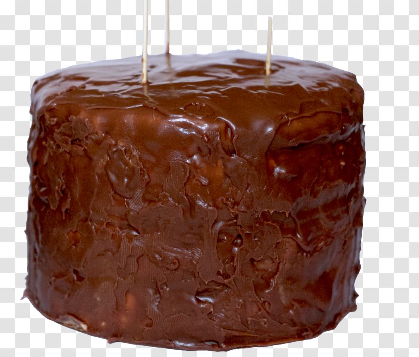 Flourless Chocolate Cake Ganache Fudge Sachertorte Transparent PNG