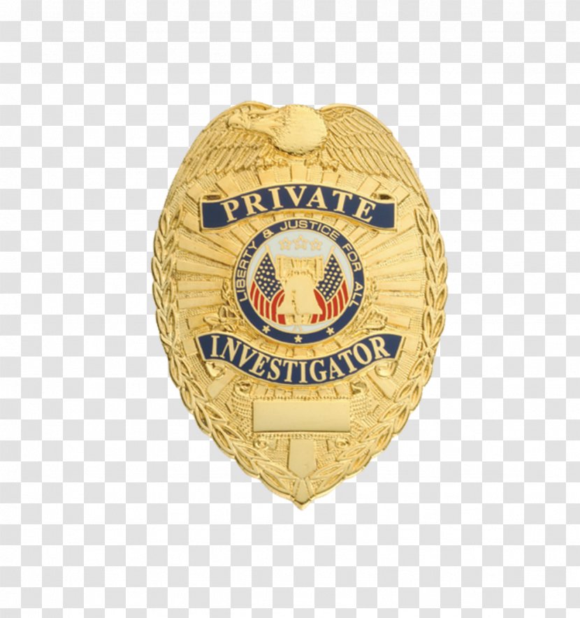 Badge Private Investigator Detective Police Officer Criminal Investigation - Background Check Transparent PNG