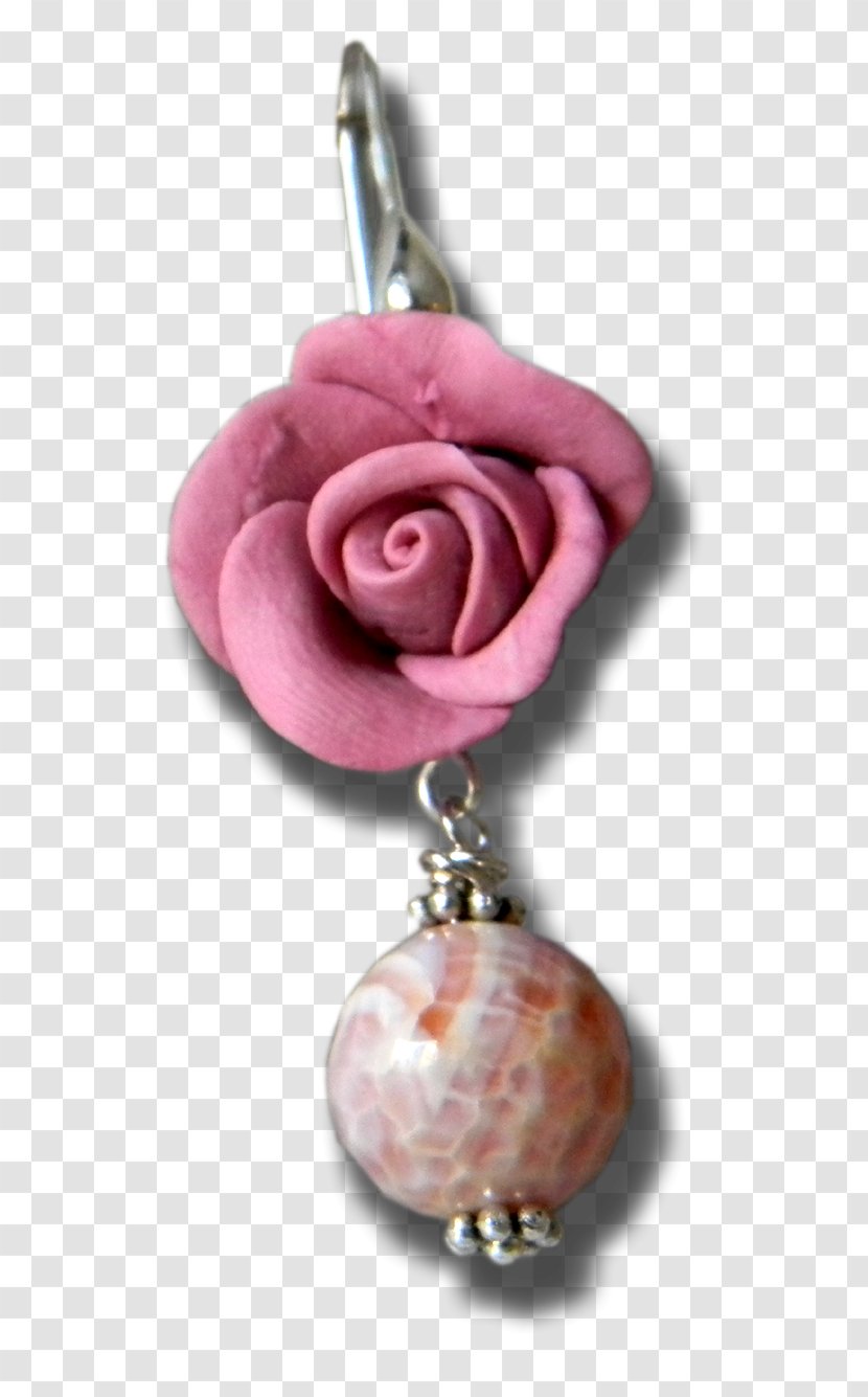 Earring Locket Necklace Bead Gemstone - Pink M - Agata Transparent PNG
