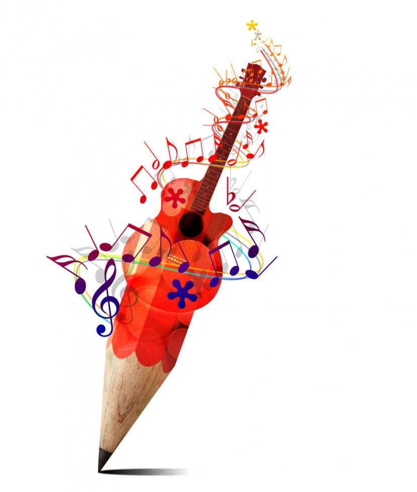 Drawing Pencil Musical Note Sketch - Tree - Creative Guitar Poster Transparent PNG