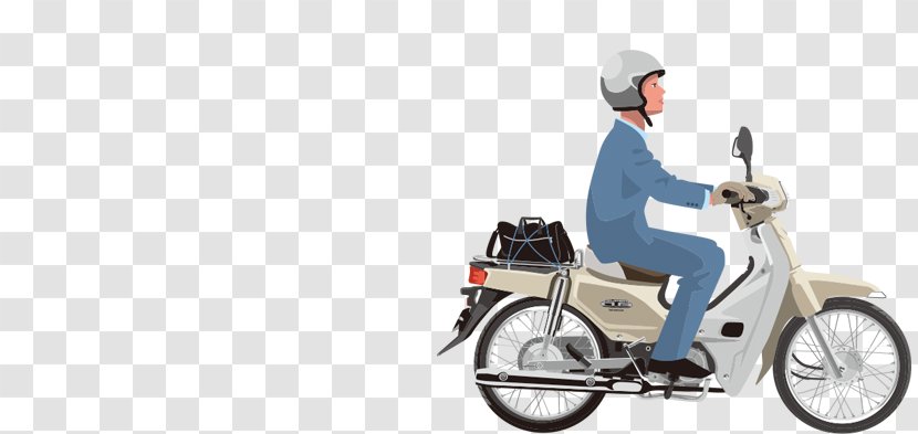 Honda Super Cub Motorcycle Motor Vehicle - Mode Of Transport Transparent PNG
