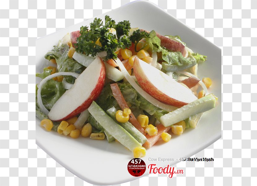 Caesar Salad Vegetarian Cuisine Side Dish Leaf Vegetable Recipe - Food - Mayonnaise Transparent PNG