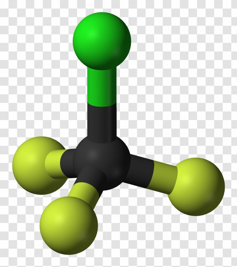 Copyright Dichlorodifluoromethane Ball-and-stick Model Trichlorofluoromethane Wikimedia Commons - Molecule - Ball Transparent PNG