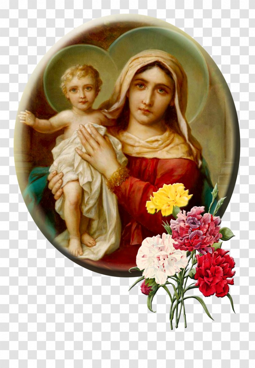 Mary Hans Zatzka Madonna Painting Art - Rose Family Transparent PNG