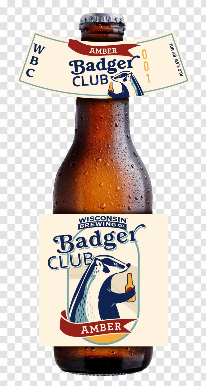 Beer Bottle Amber Ale Distilled Beverage Brewery - Badger Transparent PNG