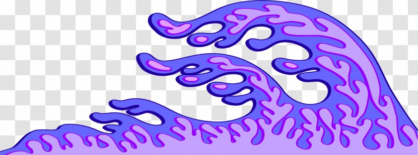 Purple Wave Clip Art - Area - Waves Transparent PNG