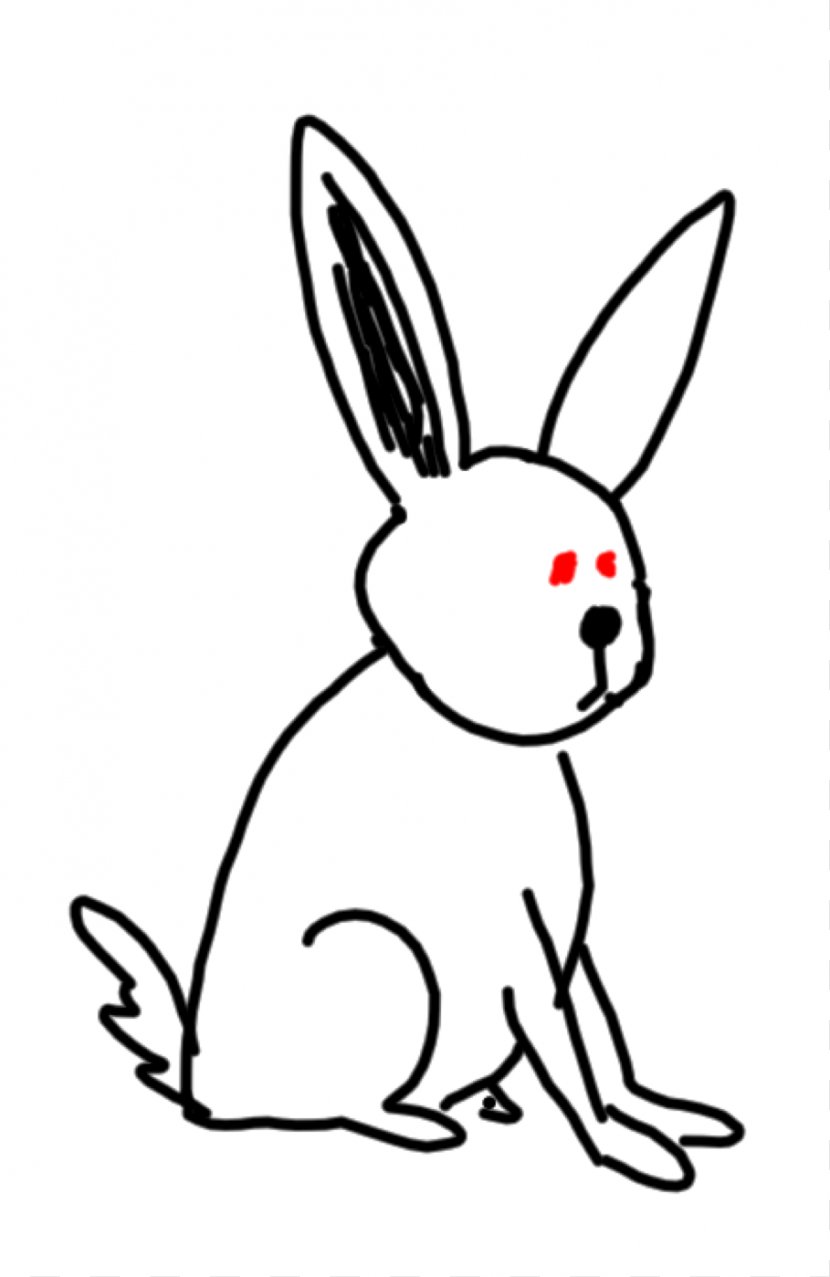 Hare Domestic Rabbit Line Art Clip - Portrait Transparent PNG