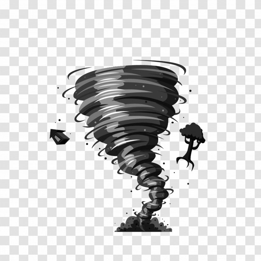 Tornadoes Of 2018 Free Content Clip Art - Website - A Tornado That Rolls Up Houses And Trees Transparent PNG
