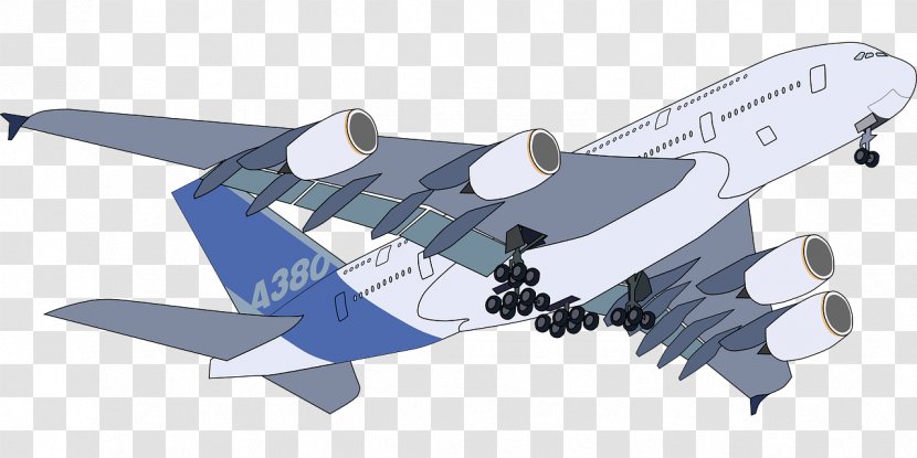 Airbus A380 Airplane Aircraft Flight - Emirates - Space Fighter Transparent PNG