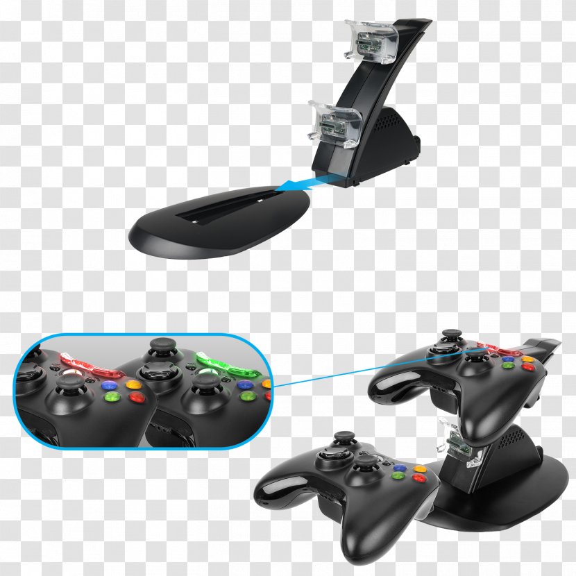 Battery Charger Xbox 360 Controller Game Controllers Joystick - Video Console Transparent PNG