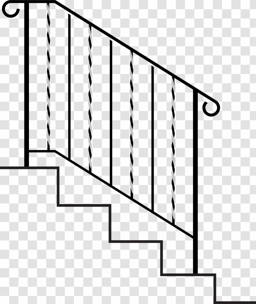Handrail Stairs Wrought Iron Baluster Guard Rail - Rectangle Transparent PNG