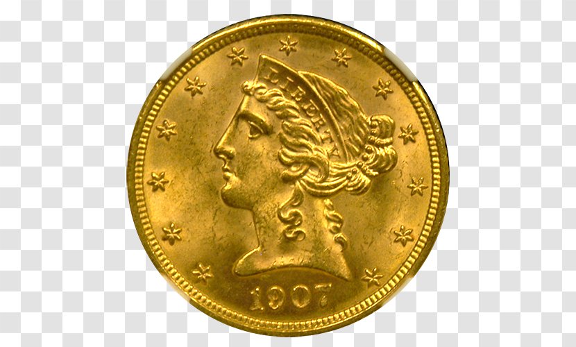 Gold Coin American Eagle - 5 Dime Transparent PNG