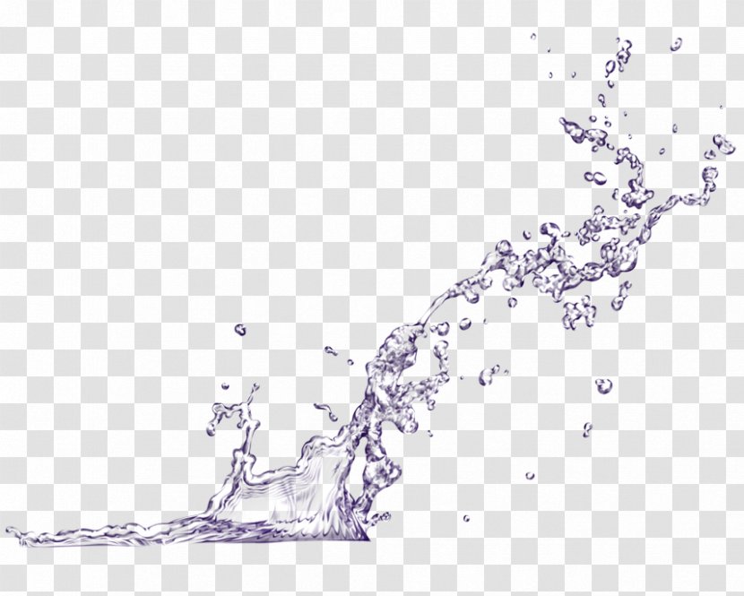 Water Splash Drop - Triangle - From Top To Bottom Transparent PNG