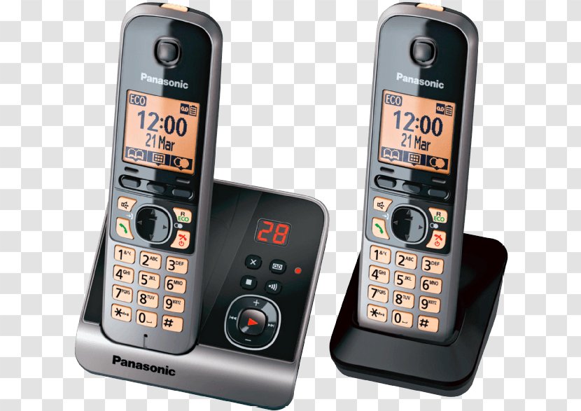 Digital Enhanced Cordless Telecommunications Telephone Panasonic KX-TG855 - Buttons Transparent PNG