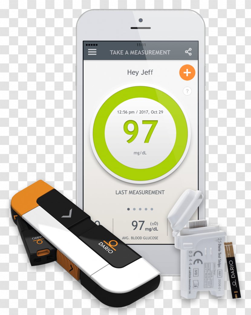 Blood Glucose Meters Monitoring Sugar DarioHealth Diabetes Mellitus - Technology Transparent PNG