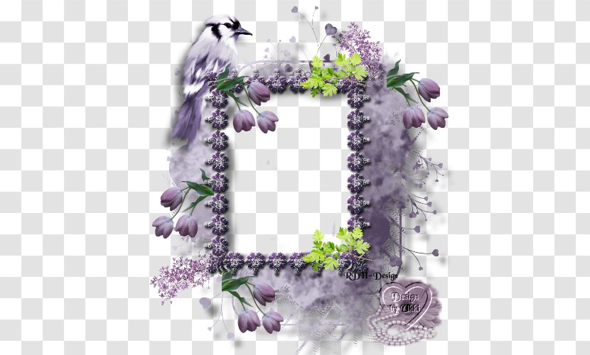 Floral Design Violet Lavender Picture Frames Transparent PNG