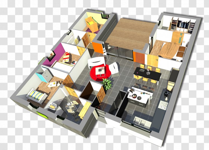 Bedroom House Secondary Suite Kitchen Garage - Architect Transparent PNG