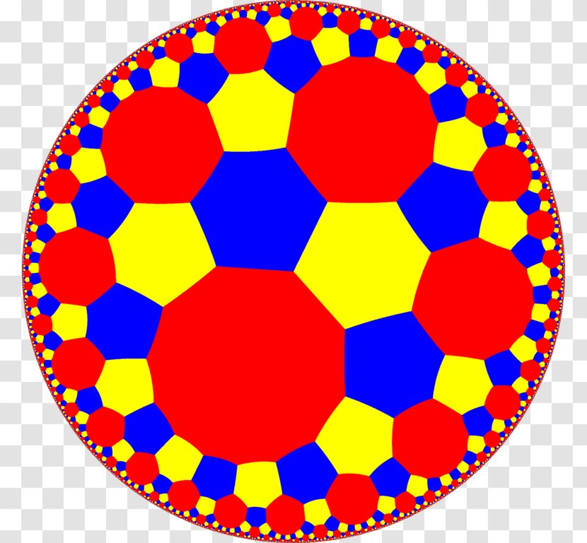 Tessellation Hyperbolic Geometry Order-6 Hexagonal Tiling Honeycomb Line - Yellow Transparent PNG