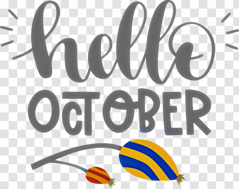 Hello October October Transparent PNG