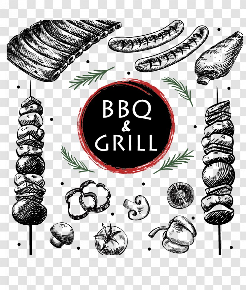 Barbecue Grill Spare Ribs Meat - Food - Ingredients Transparent PNG