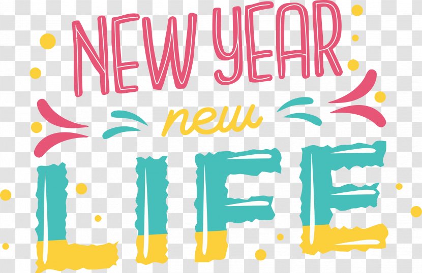 Happy New Year - Text - Yellow Transparent PNG
