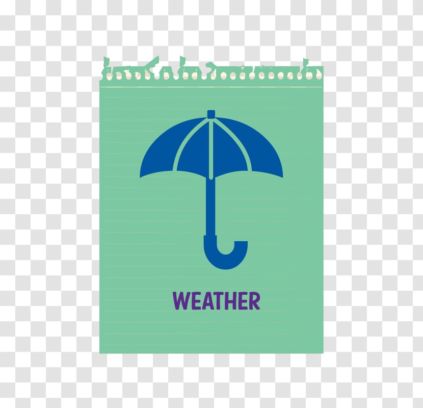 Umbrella Icon - Blue - Green Notes Weather Forecast Transparent PNG