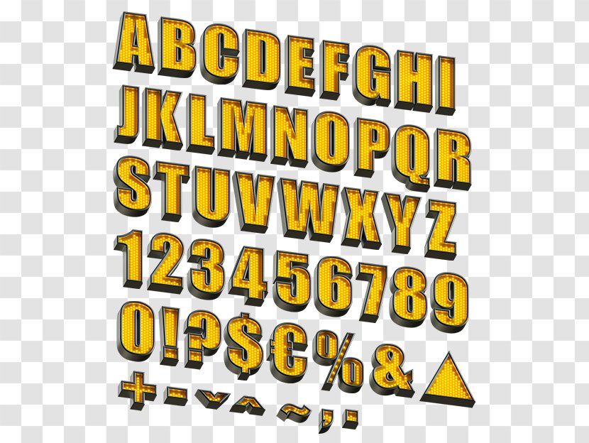 Alphabet Letter Typography Font - Yellow - Case Transparent PNG