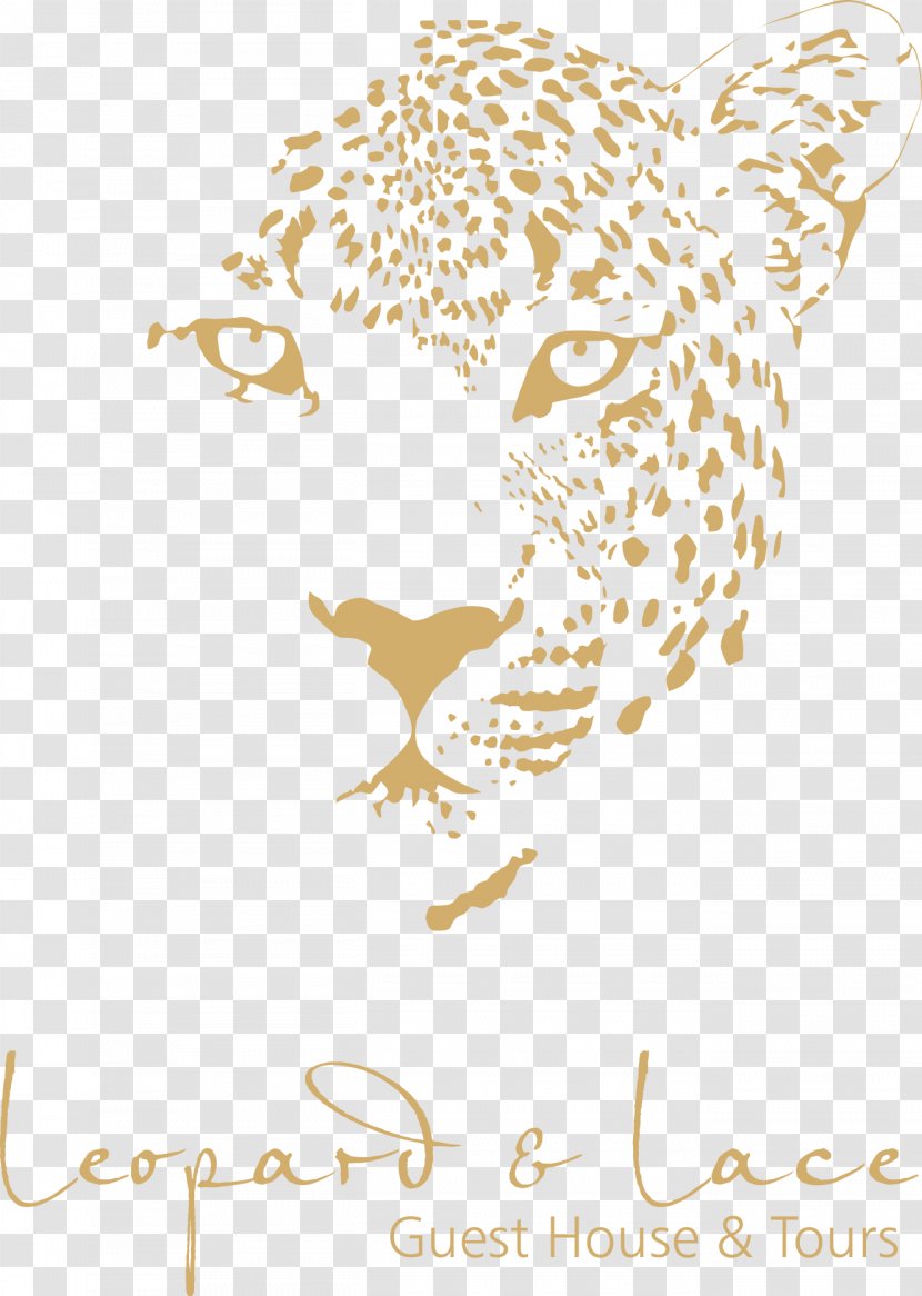 Pantanal Leopard Jaguar Cheetah Cat - Calligraphy - Gold Lace Transparent PNG