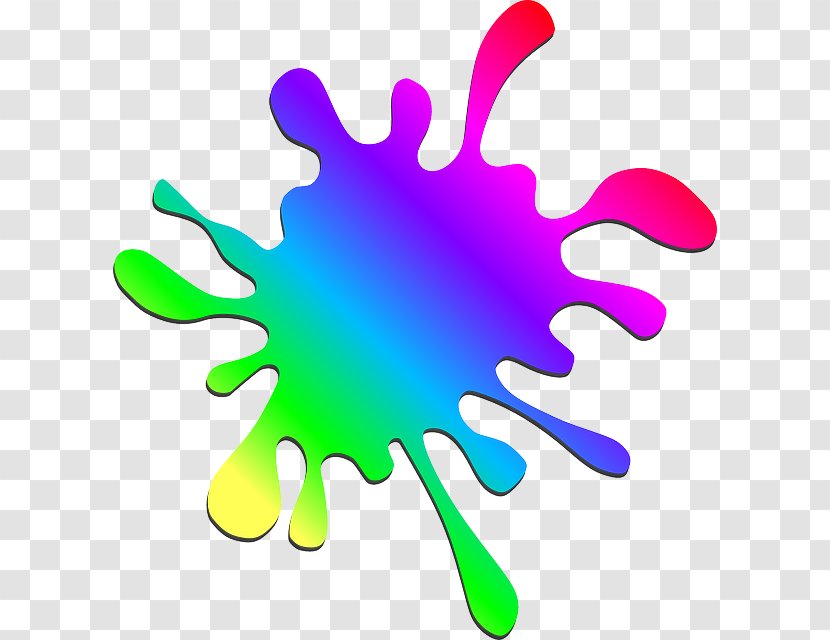 Paint Rainbow Clip Art - Splatter Transparent PNG