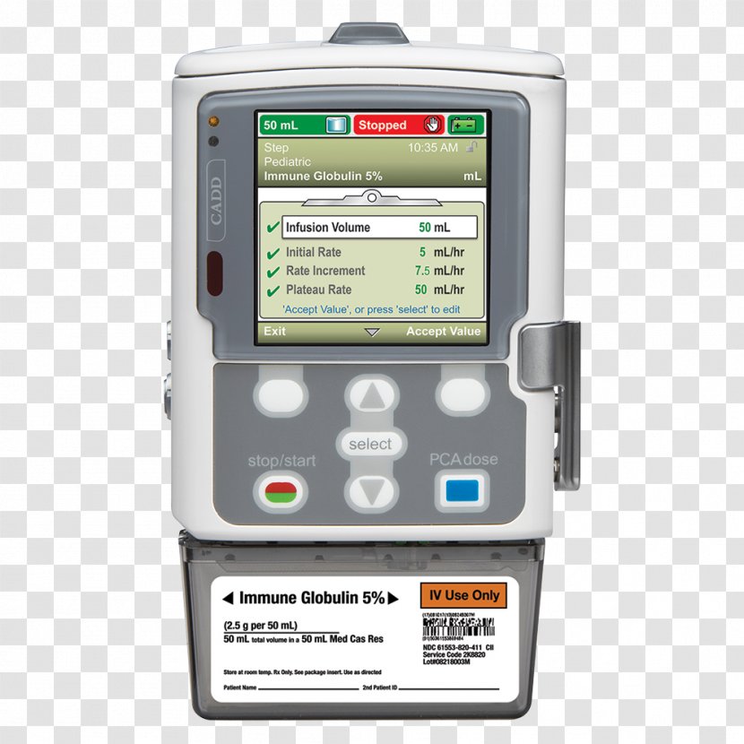 Infusion Pump Patient-controlled Analgesia Intravenous Therapy - Ambulatory Care - Nursing Transparent PNG