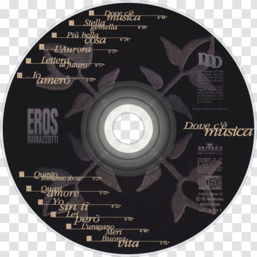 Compact Disc Eros Ramazzotti - Flower - Stilelibero Dove C'è Musica鲜花 Transparent PNG