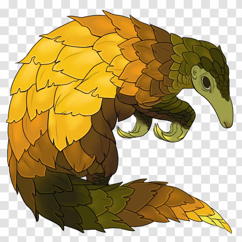 Illustration Cartoon Beak Character Fauna - Feather - Pangolin Pattern Transparent PNG