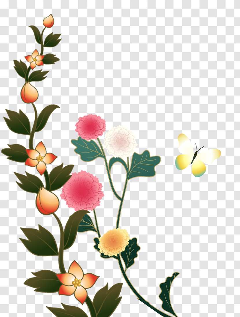 Flower Floral Design Download - Branch - Cartoon Material Transparent PNG