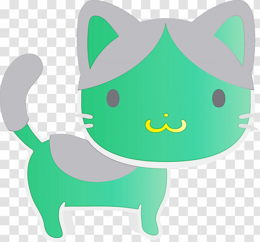 Green Cartoon Whiskers Tail Transparent PNG