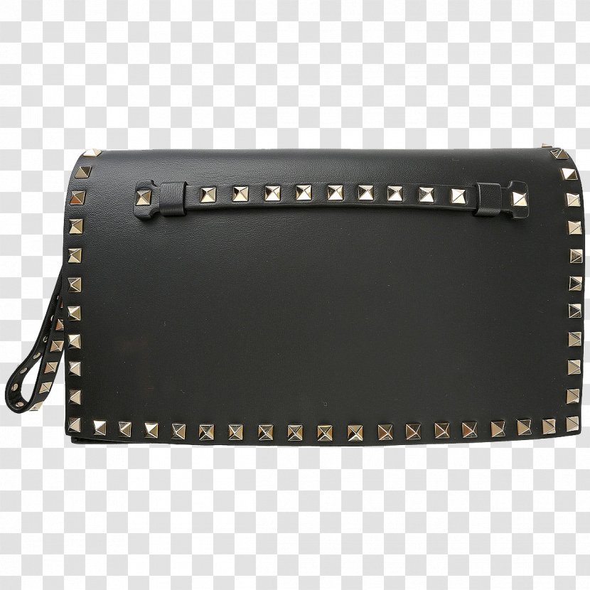 Valentino SpA Fashion Uc138ub85c Rivet - Handbag - Women's Black Wallet Transparent PNG