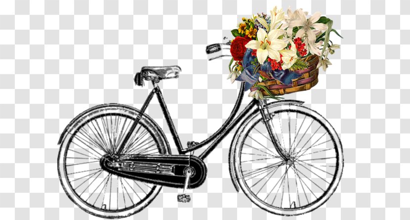 Bicycle Baskets Vintage Clothing Retro Style Cycling - Wheel - مبارك عليكم الشهر Transparent PNG