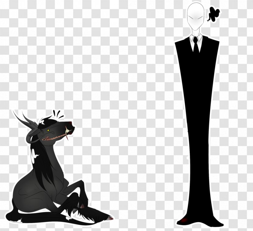 Silhouette Cartoon Black White - And Transparent PNG
