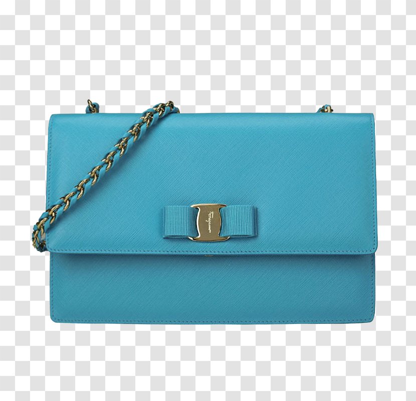 Handbag Designer Blue Icon - Azure - Ms. Ferragamo Bow Shoulder Bag Transparent PNG