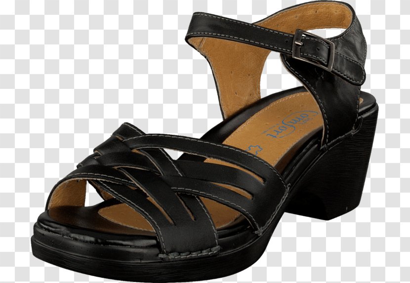 High-heeled Shoe Black Leather Sandal Transparent PNG