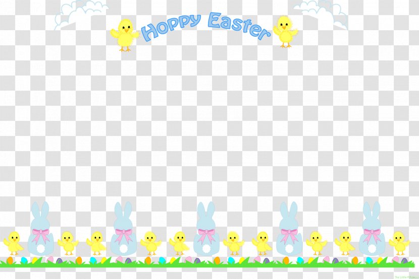 Easter Bunny Picture Frames Clip Art - Meadow - Border Transparent PNG