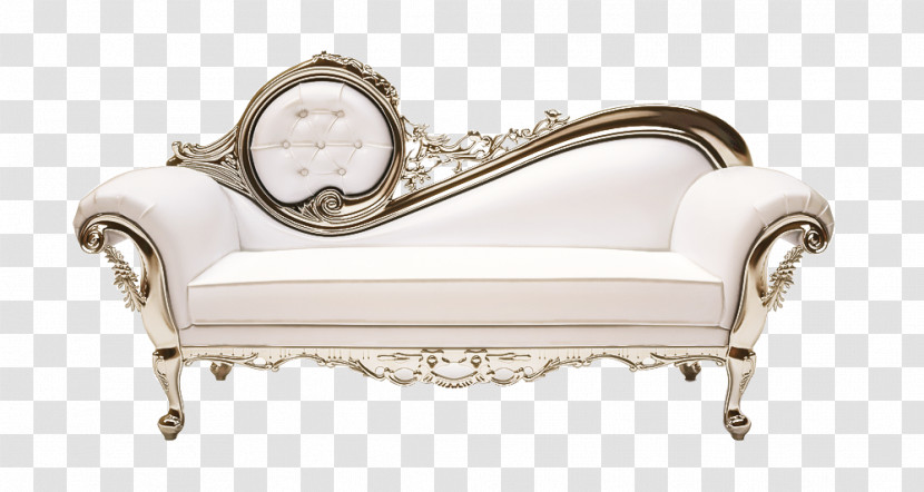 Furniture Chaise Longue Couch Table Silver Transparent PNG