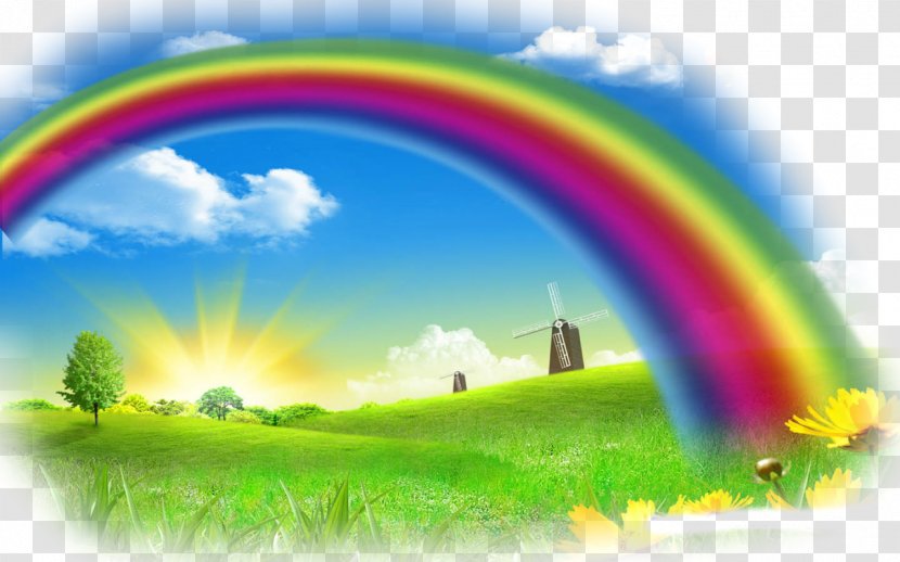 Desktop Wallpaper Nature Rainbow High-definition Television - Phenomenon Transparent PNG