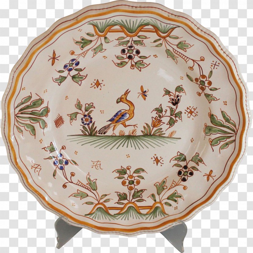 Quimper Faience Plate Porcelain Pottery - Antique Transparent PNG